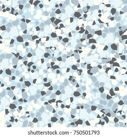 Seamless pattern. A mottled texture of small angular spots. Marble chips. Colored marble, granite, stone. Suitable for 3D modeling.