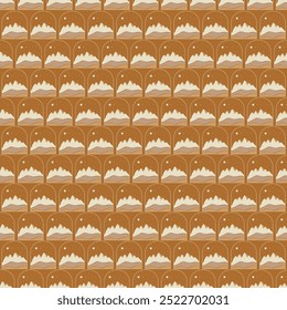 Seamless pattern with mountains art. Night landscape, starry sky wallpaper