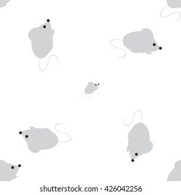 seamless pattern with mouse. Vector background for children's clothing, fabrics, packaging, Internet 