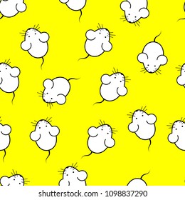 seamless pattern mouse - vector illustration - seamless print on fabric