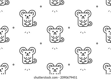 Seamless pattern with Mouses. Icon design. Template elements