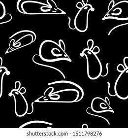 seamless pattern of mouses vector