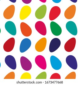 Seamless pattern multi colored easter eggs