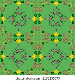  Seamless  pattern multicolor in the Arabian style.