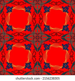 Seamless  pattern multicolor in the Arabian style.
