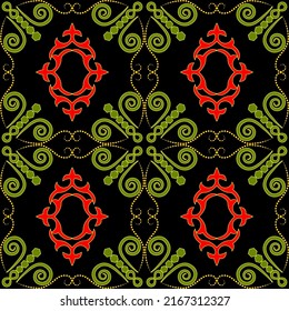  Seamless  pattern multicolor in the Arabian style.