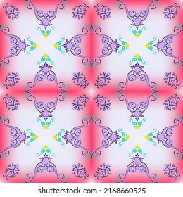   Seamless  pattern multicolor in the Arabian style.