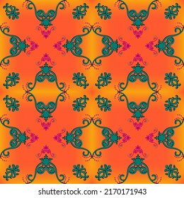   Seamless  pattern multicolor in the Arabian style.