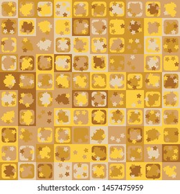 Seamless pattern. Multicolor bright texture. The checkered structure on which small flowers are scattered. Fashionable shades.