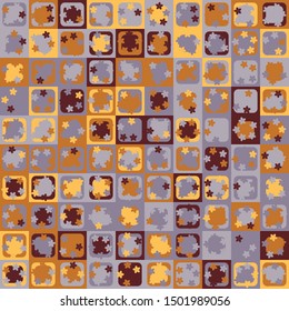 Seamless pattern. Multicolor bright texture. The checkered structure on which small flowers are scattered. Fashionable shades.