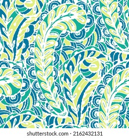 Seamless pattern with multicolor Paisley print. Vector illustration