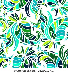 Seamless pattern with multicolor Paisley print. Vector illustration