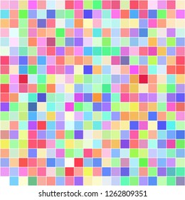 Seamless pattern of multicolor tiles. Vector modern texture.