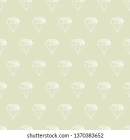 Seamless pattern with multicolored 3D diamonds. Rhombus geometric background. Minimal style.