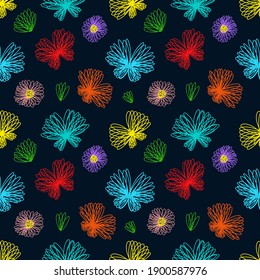 Mariposas abstractas multicolores sin foco. Ilustración vectorial.