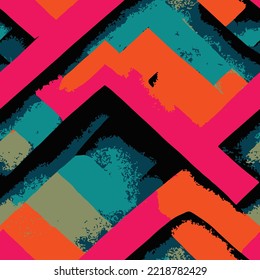 seamless pattern multicolored abstract lines