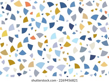 Seamless pattern of multicolored abstract shapes. Template for textures, textiles, wallpapers, banners, invitations and simple backgrounds. Layout for cover, poster, postcard, interior 