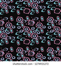 Seamless pattern Multicolored abstraction on a black background.