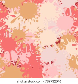 Seamless pattern. Multicolored blots chaotically located on the surface. Six-color texture.