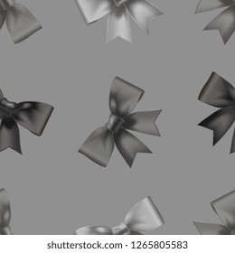 Seamless pattern of multi-colored bows. Vector graphics