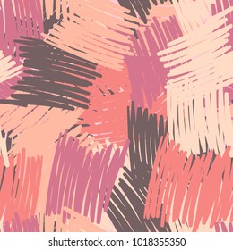 Seamless pattern of multi-colored brush strokes. Fashionable camouflage.