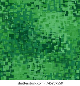 Seamless pattern. Multi-colored camouflage made of elements with square holes. For 3D modeling, textiles and website design.