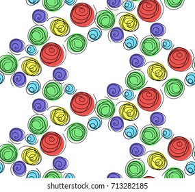 Seamless  pattern with multicolored circles