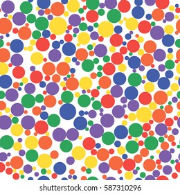 seamless pattern multicolored circles of different sizes