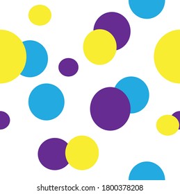 patrón transparente con círculos multicolor para tela y papel tapiz, cubierta, banner