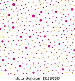 Seamless pattern. Multi-colored circles on a white background. Texture. Vector. eps 10
