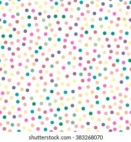 Seamless pattern. Multi-colored circles on a white background. Texture. Vector