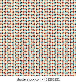 Seamless pattern. Multicolored circles on a white background. Texture. Vector with small dots.