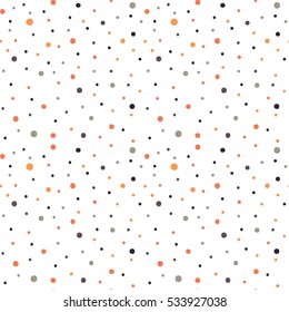 Seamless pattern. Multi-colored circles on a white background. Texture. Vector