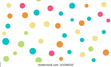 Seamless pattern. Multi-colored circles on a white background. Vector repeating texture.