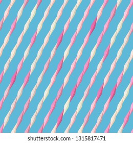Seamless pattern with multicolored diagonal stripes. Party background. Minimal style.