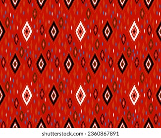 Nahtloses Muster mit mehrfarbigen Diamanten. Abstrakte, geometrische Darstellung des Chevron, Tapete. Stammesethnische Vektorstruktur. Aztec-Stil. Folkstickerei. Indischer, skandinavischer, afrikanischer Teppich.