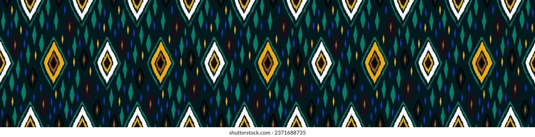 Seamless pattern with multicolored diamonds. Geometric chevron abstract illustration, wallpaper. Tribal ethnic vector texture. Aztec style. Folk embroidery. Indian, Scandinavian, African rug.