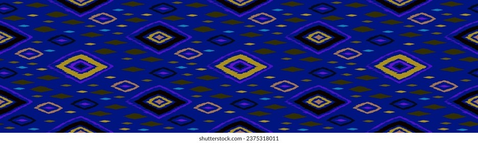 Seamless pattern with multicolored diamonds. Geometric chevron abstract illustration, wallpaper. Tribal ethnic vector texture. Aztec style. Folk embroidery. Indian, Scandinavian, African rug.