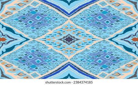 Patrón sin problemas con diamantes multicolores. Ilustración abstracta de chevron geométrico, fondo de pantalla. Textura vectorial étnica tribal. Estilo azteca. bordado popular. Indio, escandinavo, alfombra africana.