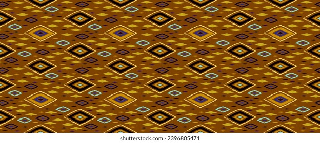 Patrón sin problemas con diamantes multicolores. Ilustración abstracta de chevron geométrico, fondo de pantalla. Textura vectorial étnica tribal. Estilo azteca. bordado popular. Indio, escandinavo, alfombra africana.