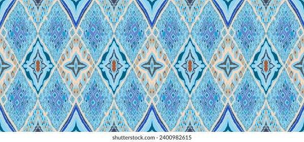 Seamless pattern with multicolored diamonds. Geometric chevron abstract illustration, wallpaper. Tribal ethnic vector texture. Aztec style. Folk embroidery. Indian, Scandinavian, African rug.