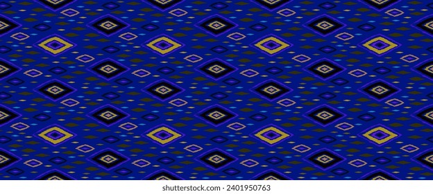 Seamless pattern with multicolored diamonds. Geometric chevron abstract illustration, wallpaper. Tribal ethnic vector texture. Aztec style. Folk embroidery. Indian, Scandinavian, African rug.