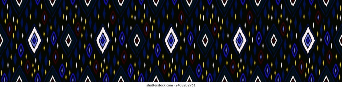 Seamless pattern with multicolored diamonds. Geometric chevron abstract illustration, wallpaper. Tribal ethnic vector texture. Aztec style. Folk embroidery. Indian, Scandinavian, African rug.