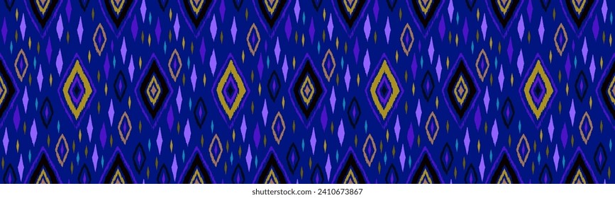 Patrón sin problemas con diamantes multicolores. Ilustración abstracta de chevron geométrico, fondo de pantalla. Textura vectorial étnica tribal. Estilo azteca. bordado popular. Indio, escandinavo, alfombra africana.