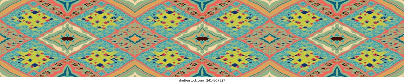 Patrón sin problemas con diamantes multicolores. Ilustración abstracta de chevron geométrico, fondo de pantalla. Textura vectorial étnica tribal. Estilo azteca. bordado popular. Indio, escandinavo, alfombra africana.
