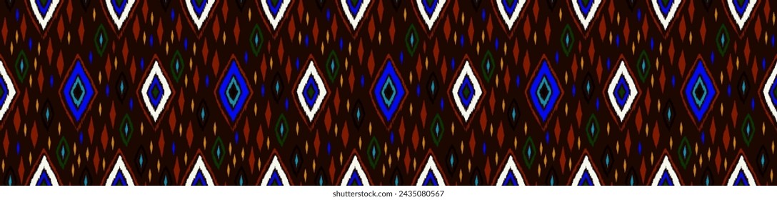 Patrón sin costuras con diamantes multicolores. Ilustración abstracta de chevron geométrico, papel pintado. Textura de vector étnico tribal. Estilo azteca. Bordado popular. Alfombra india, escandinava, africana.