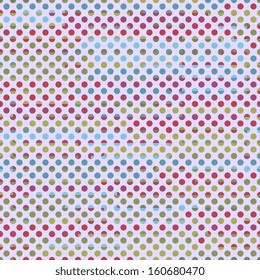 Seamless pattern with multicolored dots