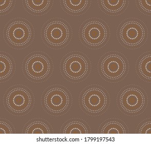 Seamless pattern multicolored pattern with dotted halftone circles. Stylish geometric texture. Modern abstract background. Wallpaper, textile patch, wrapping paper, page filling, spider web.