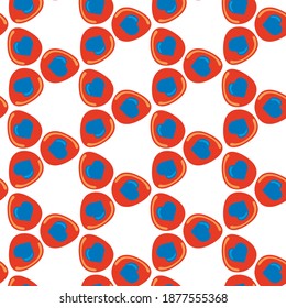 seamless pattern multicolored easter eggs with heart, vector illustration isolated on white background.