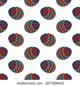 seamless pattern multicolored easter eggs , vector illustration isolated on white background.